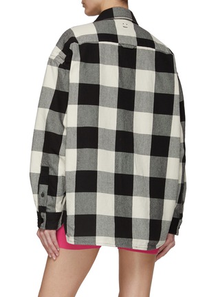 Back View - Click To Enlarge - ACNE STUDIOS - Shepherd Check Padded Oversized Shirt