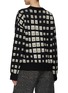 Back View - Click To Enlarge - ACNE STUDIOS - Graduated Face Pattern Wool Knit Crewneck Sweater