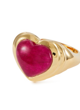 Detail View - Click To Enlarge - MISSOMA - ‘PEACE & LOVE’ JELLY HEART GEMSTONE RING