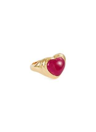 Main View - Click To Enlarge - MISSOMA - ‘PEACE & LOVE’ JELLY HEART GEMSTONE RING