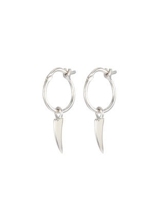 Main View - Click To Enlarge - MISSOMA - ‘CLAW’ SILVER PLATED MINI CLAW CHARM HOOP EARRINGS