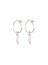 Main View - Click To Enlarge - MISSOMA - ‘CLAW’ SILVER PLATED MINI CLAW CHARM HOOP EARRINGS