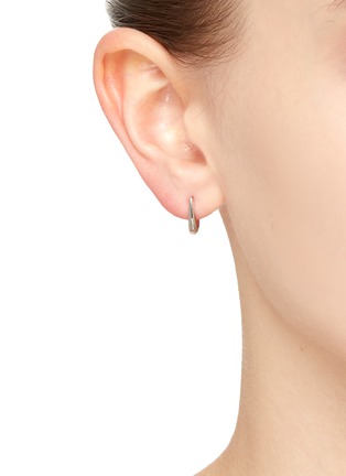 Figure View - Click To Enlarge - MISSOMA - ‘CLAW’ SILVER PLATED PLAIN CLAW HUGGIE EARRINGS
