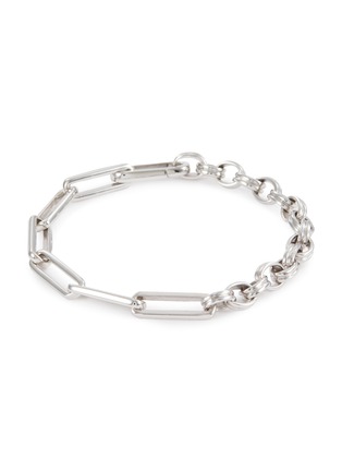 Main View - Click To Enlarge - MISSOMA - ‘AXIOM’ SILVER PLATED DECONSTRUCTED CHAIN BRACELET
