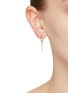 Figure View - Click To Enlarge - MISSOMA - MINI PAVE SPIKE CHARM HOOP EARRINGS