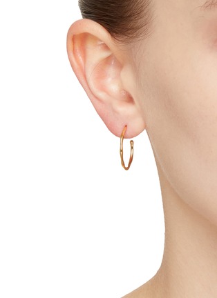 Figure View - Click To Enlarge - MISSOMA - ‘MAGMA’ GOLD PLATED MOLTEN SMALL HOOPS