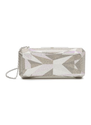 Main View - Click To Enlarge - JUDITH LEIBER - SLIM RECTANGLE RADIANT CHAIN CRYSTAL CLUTCH