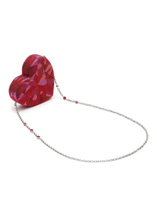 Detail View - Click To Enlarge - JUDITH LEIBER - RUBY HEART CRYSTAL CHAIN CLUTCH