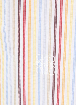  - LOEWE - Detachable Collar Rainbow Stripe Shirt Dress