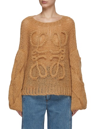 Main View - Click To Enlarge - LOEWE - ANAGRAM DETAIL MOHAIR SWEATER