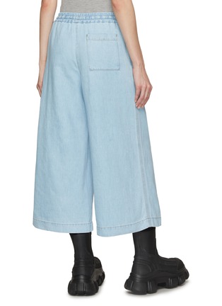 Back View - Click To Enlarge - LOEWE - Drawstring Waist Cropped Wide Jeans