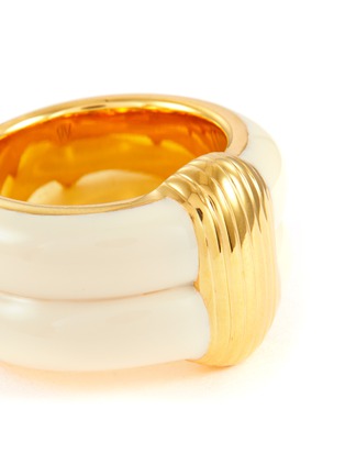 Detail View - Click To Enlarge - AURÉLIE BIDERMANN - ‘KATT’ GOLD PLATED THICK BAKELITE RING