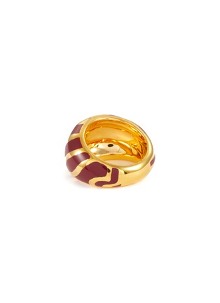 Detail View - Click To Enlarge - AURÉLIE BIDERMANN - ‘LIWA’ GOLD PLATED METAL BAKELITE SWIRL MOTIF RING