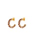 Main View - Click To Enlarge - AURÉLIE BIDERMANN - ‘LIWA’ GOLD PLATED METAL BAKELITE SWIRL MOTIF HOOP EARRINGS