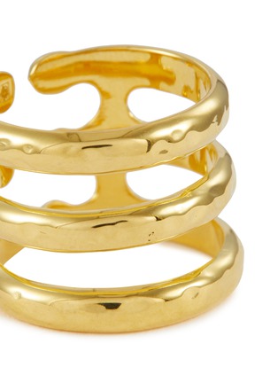 Detail View - Click To Enlarge - AURÉLIE BIDERMANN - ‘ESTEBAN’ GOLD PLATED METAL TRIPLE ROW RING