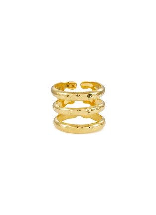 Main View - Click To Enlarge - AURÉLIE BIDERMANN - ‘ESTEBAN’ GOLD PLATED METAL TRIPLE ROW RING