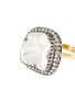 Detail View - Click To Enlarge - AMRAPALI LONDON - DIAMOND 18K YELLOW GOLD SILVER RING