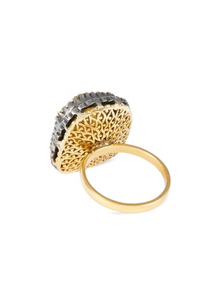 Figure View - Click To Enlarge - AMRAPALI LONDON - DIAMOND 18K YELLOW GOLD SILVER RING