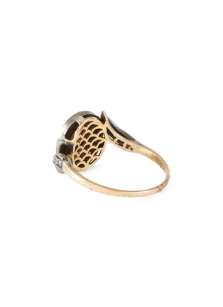 Figure View - Click To Enlarge - AMRAPALI LONDON - Diamond 18K Gold Silver Oval Ring