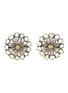 Main View - Click To Enlarge - AMRAPALI LONDON - Diamond 14K Gold Silver Floral Stud Earring