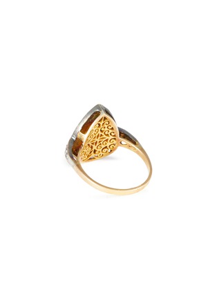 Figure View - Click To Enlarge - AMRAPALI LONDON - Diamond 14K Gold Silver Tear-Shaped Ring