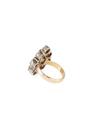Figure View - Click To Enlarge - AMRAPALI LONDON - Diamond 18K Gold Silver Oval Ring