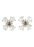 Main View - Click To Enlarge - AMRAPALI LONDON - Diamond Pearl 14K Gold Silver Floral Stud Earring