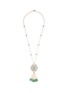 Main View - Click To Enlarge - AMRAPALI LONDON - Diamond Pearl 18K Gold Silver Round Pendant Tasselled Necklace