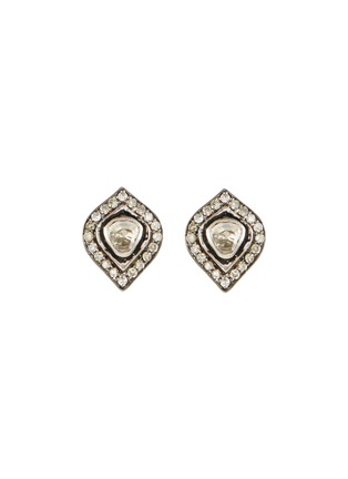 Main View - Click To Enlarge - AMRAPALI LONDON - Diamond 18K Gold Silver Earring
