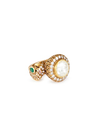 Main View - Click To Enlarge - AMRAPALI LONDON - Diamond Ruby Emerald 18K Gold Ring