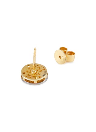 Detail View - Click To Enlarge - AMRAPALI LONDON - Diamond 18K Gold Silver Round Stud Earring