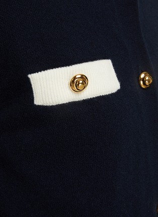  - MIU MIU - BUTTON EMBELLISHED CREWNECK CASHMERE KNIT CARDIGAN