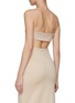 Back View - Click To Enlarge - MIU MIU - LOGO EMBROIDERED PATCH SPAGHETTI STRAP JERSEY BRA TOP