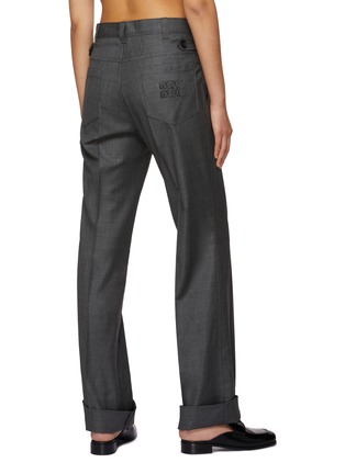 Back View - Click To Enlarge - MIU MIU - High Rise Cuffed Leg Tailored Pants