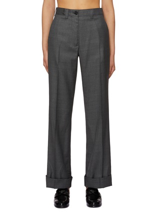 Main View - Click To Enlarge - MIU MIU - High Rise Cuffed Leg Tailored Pants