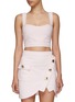 Front View - Click To Enlarge - LANE CRAWFORD - SELF-PORTRAIT TWIN SET<br>LIGHT PINK TOP & SKIRT