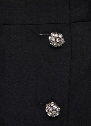  - PRADA - Stone Embellished Button Mohair Blend Wrap Skirt