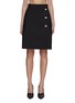 Main View - Click To Enlarge - PRADA - Stone Embellished Button Mohair Blend Wrap Skirt