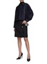 Figure View - Click To Enlarge - PRADA - Stone Embellished Button Mohair Blend Wrap Skirt