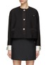 Main View - Click To Enlarge - PRADA - CRYSTAL EMBELLISHED BUTTON CREWNECK JACKET