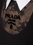  - PRADA - Shirt Collar Logo Appliqué Lace Panel Shift Dress