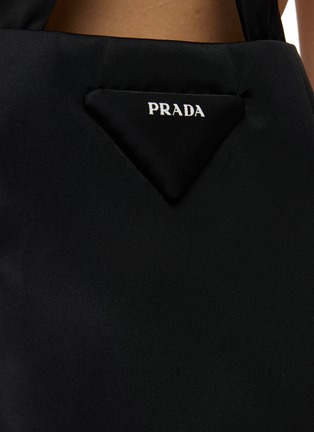  - PRADA - CRYSTAL EMBELLISHED BUTTON CROSS BACK MINI DRESS