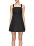 Main View - Click To Enlarge - PRADA - CRYSTAL EMBELLISHED BUTTON CROSS BACK MINI DRESS