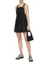 Figure View - Click To Enlarge - PRADA - CRYSTAL EMBELLISHED BUTTON CROSS BACK MINI DRESS