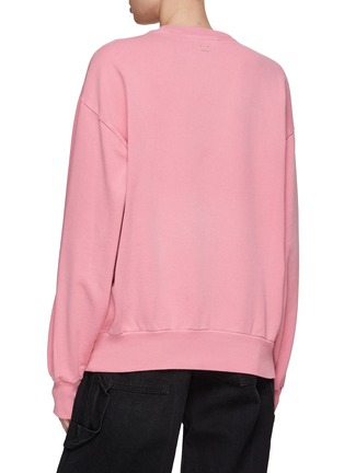 Back View - Click To Enlarge - ACNE STUDIOS - Micro Face Patch Loose Fit Crewneck Sweatshirt