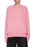 Main View - Click To Enlarge - ACNE STUDIOS - Micro Face Patch Loose Fit Crewneck Sweatshirt