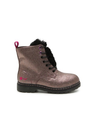 Main View - Click To Enlarge - WINK - Cookie Glitter Toddlers'/Kids' Combat Boots