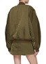 Back View - Click To Enlarge - DION LEE - Shoulder Patch Drawstring Cuff Twill Bomber Jacket