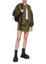 Figure View - Click To Enlarge - DION LEE - Shoulder Patch Drawstring Cuff Twill Bomber Jacket