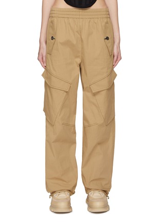 Main View - Click To Enlarge - DION LEE - ELASTICATED WAIST LOW RISE LATCH CARGO PANTS